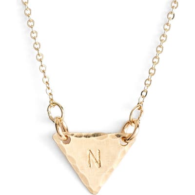 Nashelle 14K-Gold Fill Initial Triangle Necklace