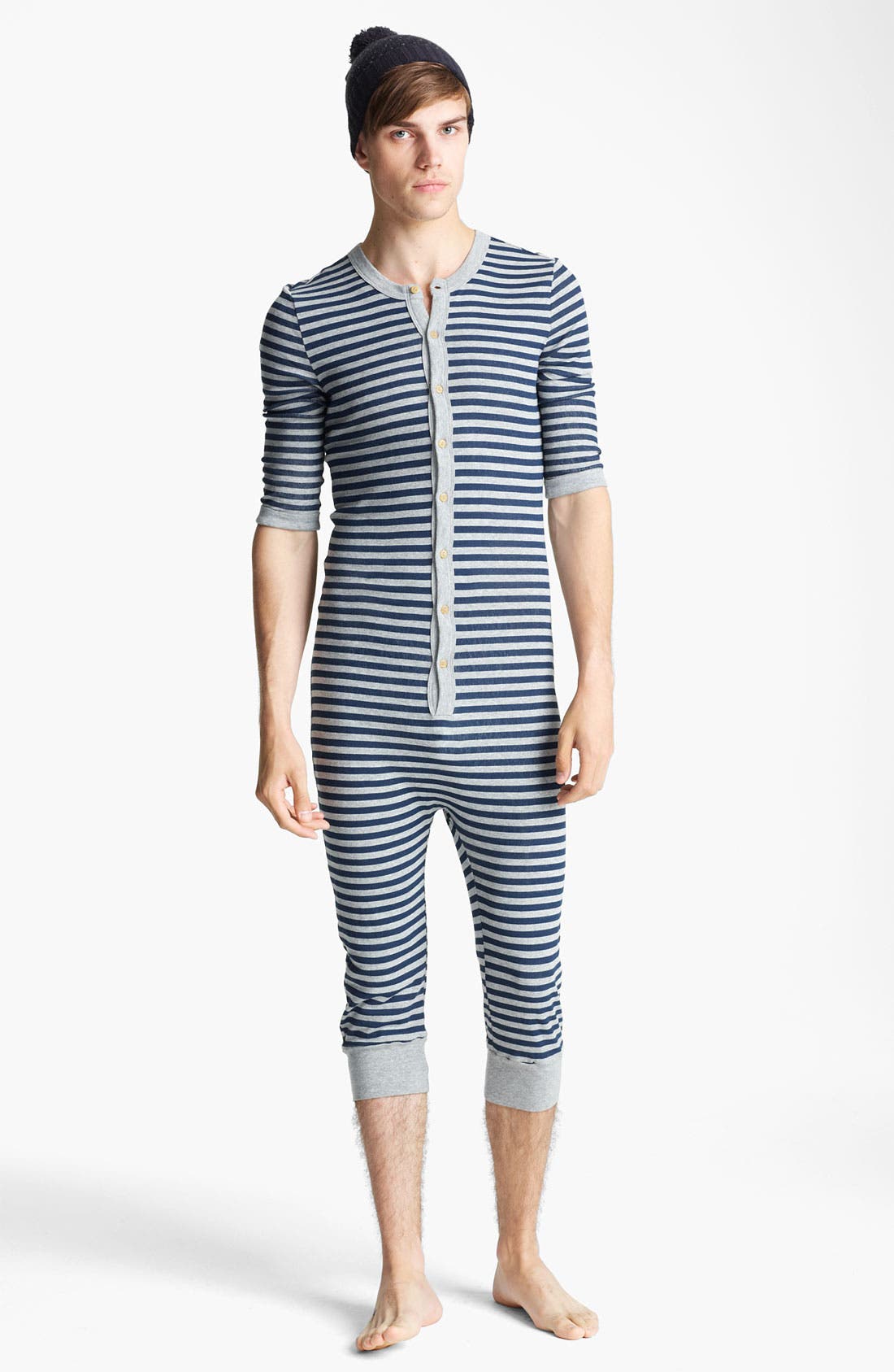 Topman Stripe Button Front Union Suit Nordstrom