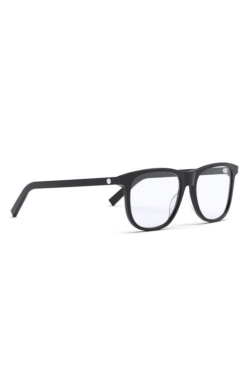 Shop Dior Essential S3i 55mm Square Optical Glasses In Shiny Black