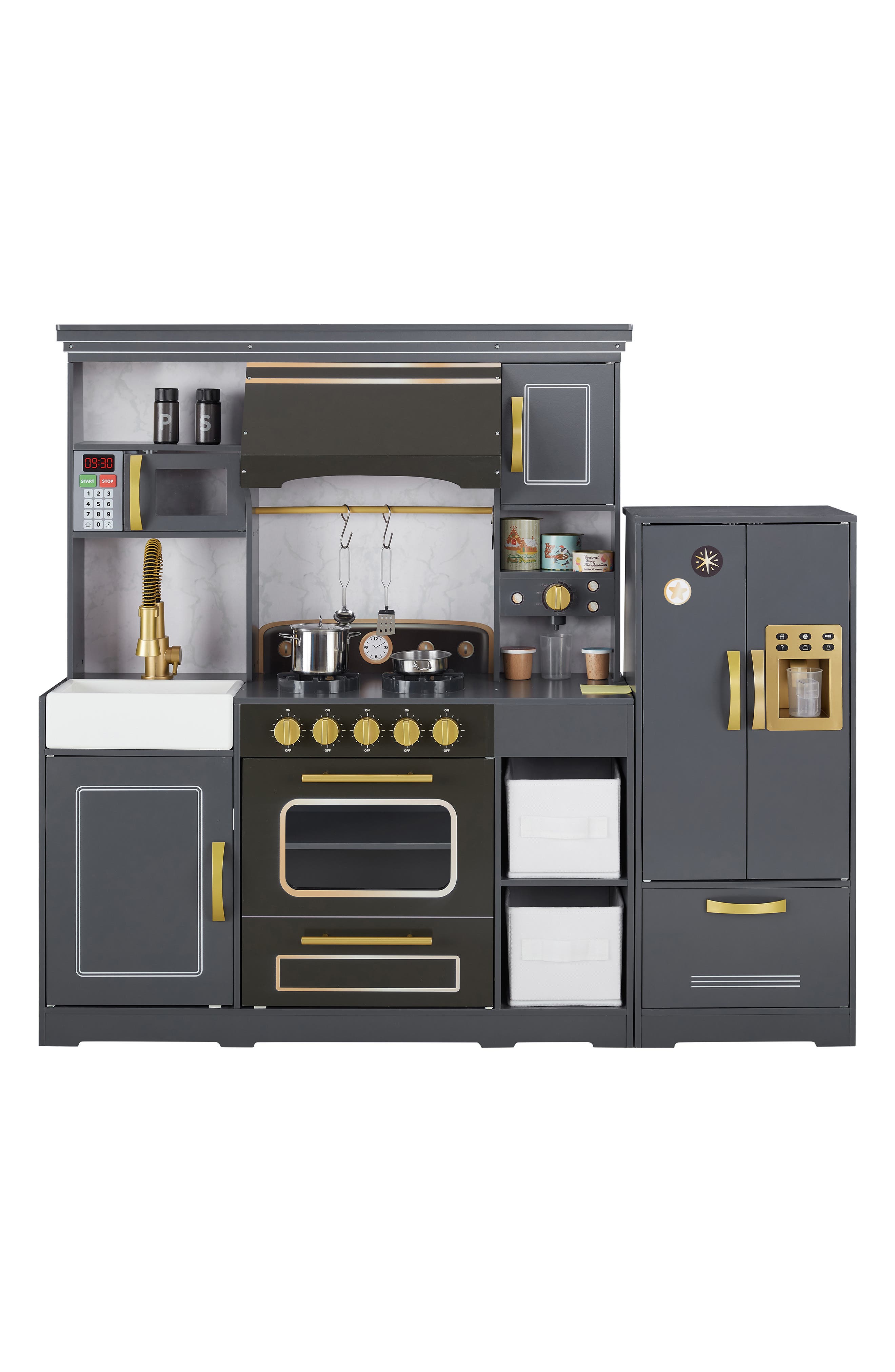 Teamson Kids Little Chef Colonie Kitchen Playset in Grey 