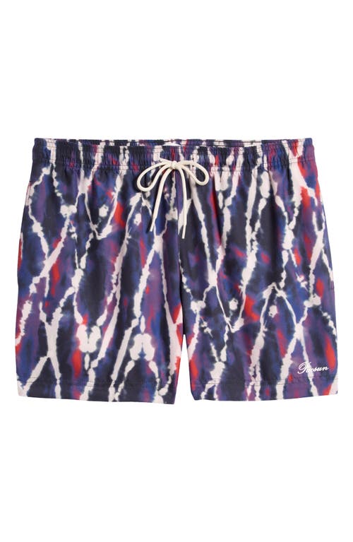 Shop Pacsun Xyz Swim Trunks In Blue Multi