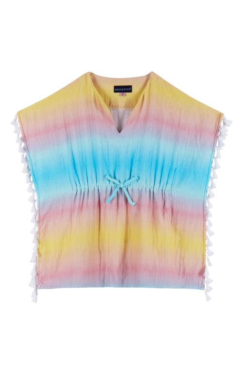 Andy & Evan Kids' Tassel Cotton Cover-Up Dress Rainbow Ombre at Nordstrom,