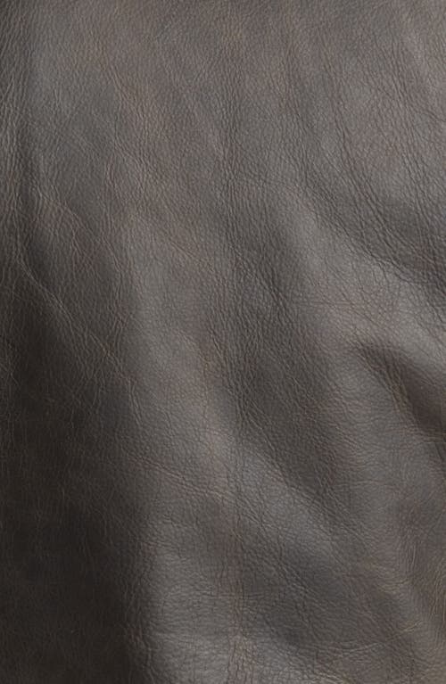 Schott Nyc Cowhide Leather Moto Jacket In Grey