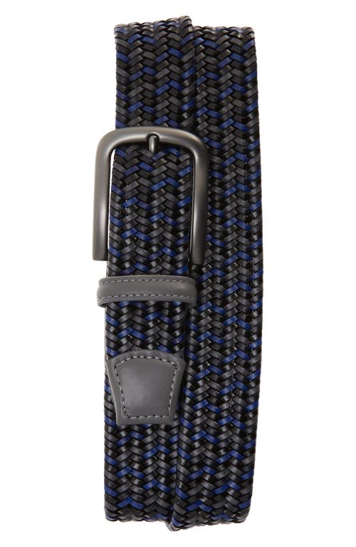 Torino Braided Leather Belt In Black