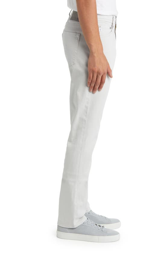 Shop Ag Everett Sueded Stretch Sateen Slim Straight Leg Pants In Silver Smoke