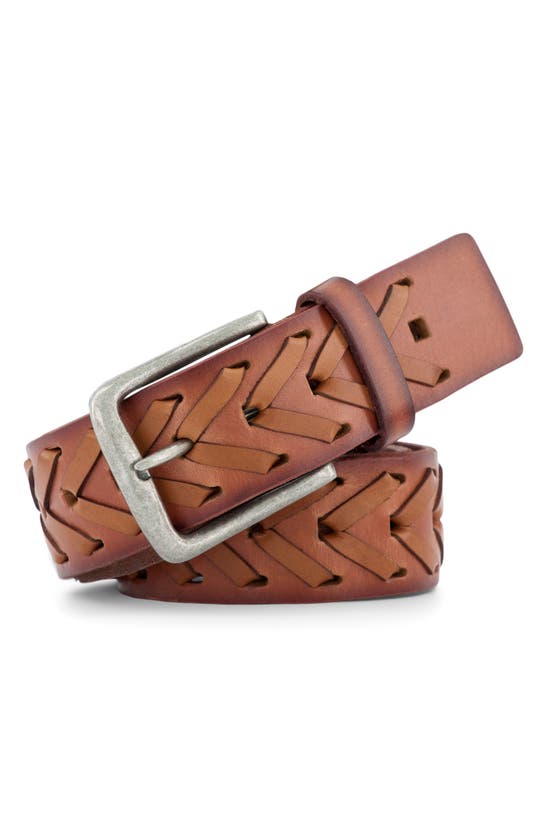 Frye Woven Leather Belt In Tan | ModeSens