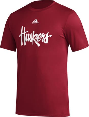 adidas Men\'s adidas Scarlet Nebraska | Pre-Game T-Shirt Basics Nordstrom Huskers Secondary AEROREADY