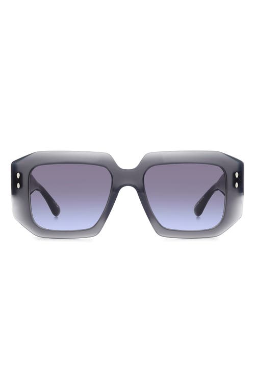 Shop Isabel Marant 53mm Gradient Square Sunglasses In Grey/grey Shaded Blue