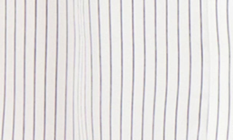 Shop Bcbg Long Sleeve Shirtdress In Marshmallow/ Navy