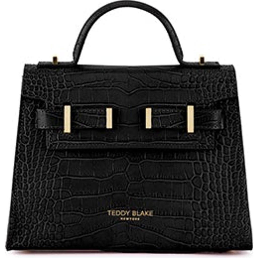 Teddy Blake Ava Croco Gold 9" In Black