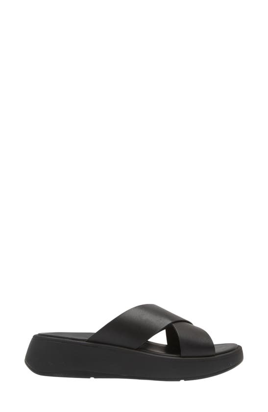 Fitflop F-mode Platform Slide Sandal In All Black | ModeSens