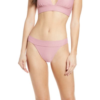 Chelsea28 Banded Textured Bikini Bottoms, Pink