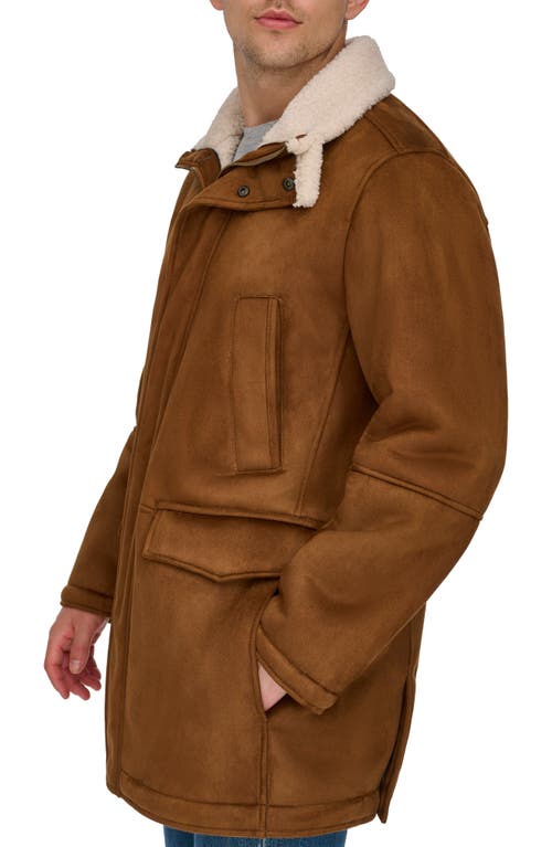 Shop Dockers ® Faux Shearling Walking Coat In Cognac