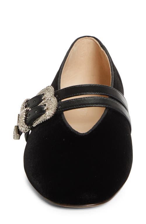 Shop Le Monde Beryl Claudia Western Buckle Ballet Flat In Black