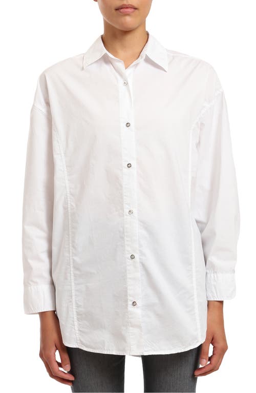 Cotton Button-Up Shirt in White