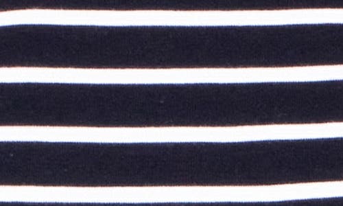 English Factory Stripe Extended Shoulder T-shirt In Black/white