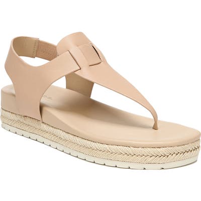 Vince Flint Espadrille Thong Sandal, Brown