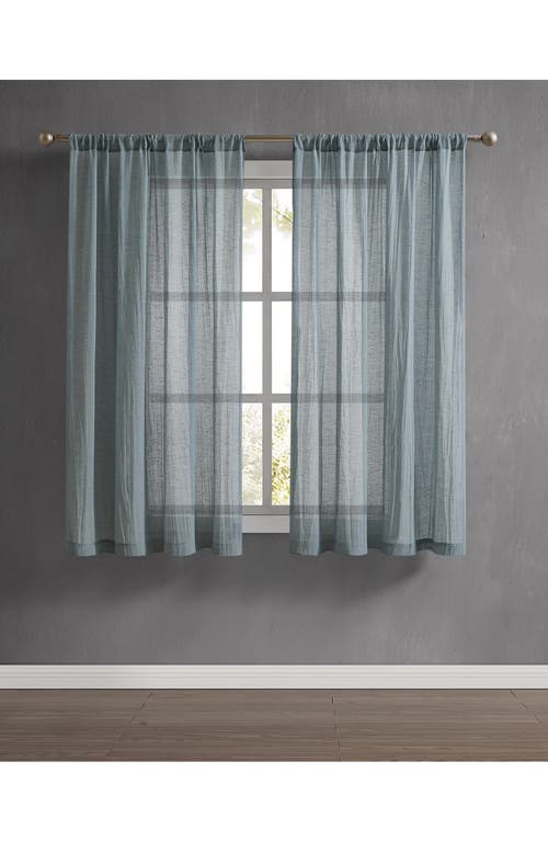 French Connection Charter Crushed Set Of 2 Curtain Panels In Aqua