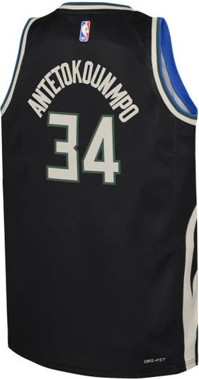 Milwaukee Bucks Giannis Antetokounmpo Black Adult Large Adidas Jersey |  SidelineSwap