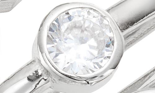 Shymi Cubic Zirconia Bezel Wrap Ring In Silver/white
