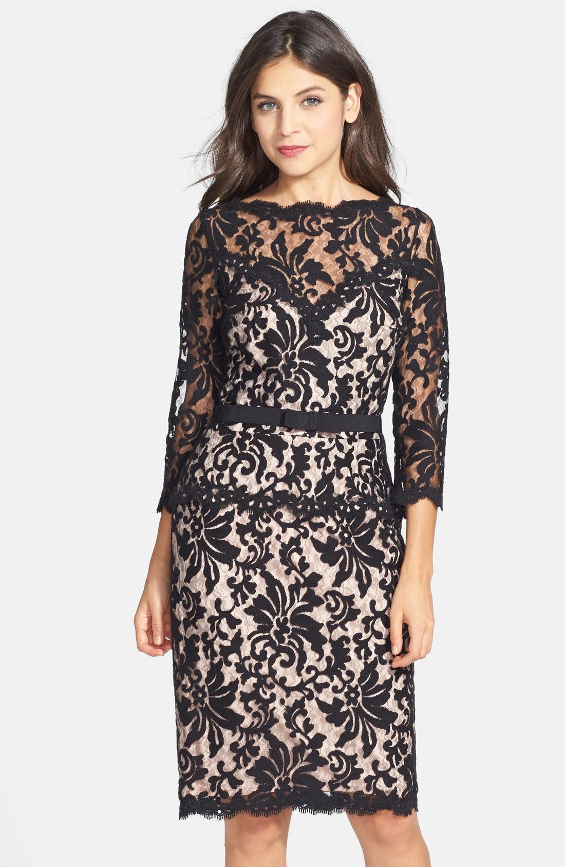 Tadashi Shoji Illusion Lace Sheath Dress Nordstrom