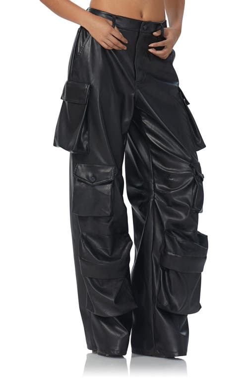 AFRM AFRM PARKER FAUX LEATHER WIDE LEG CARGO PANTS