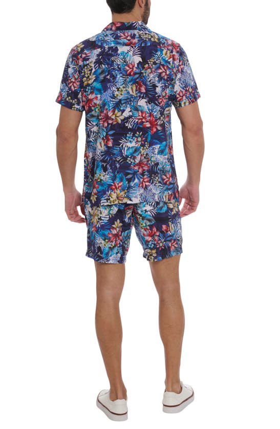 Shop Robert Graham Merrick Floral Camp Shirt In Blue Multi