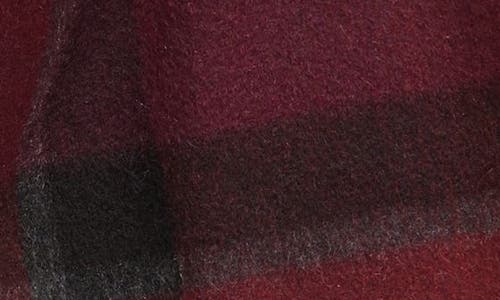 Shop Nordstrom Plaid Cashmere Scarf In Burgundy- Black Combo