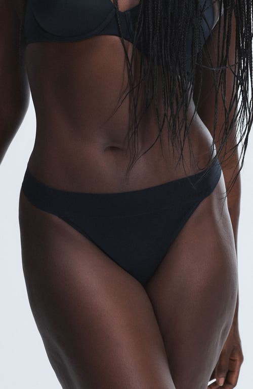 Savage X Fenty Soft 'n Savage Thong In Black Caviar