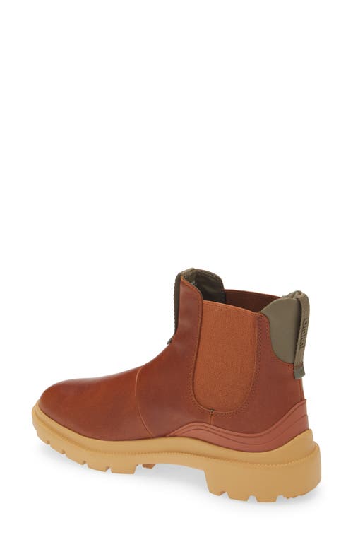 Shop Olukai Hehi Waterproof Chelsea Leather Lug Boot In Fox/hunter