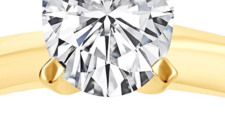 Badgley Mischka Oval Cut Lab Created Diamond Engagement Ring In Yellow