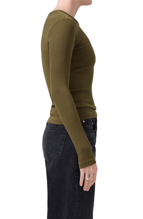 Shop Citizens Of Humanity Bina Rib Crewneck Sweater In Costes