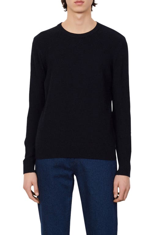 sandro Rice Wool Blend Crewneck Sweater at Nordstrom,