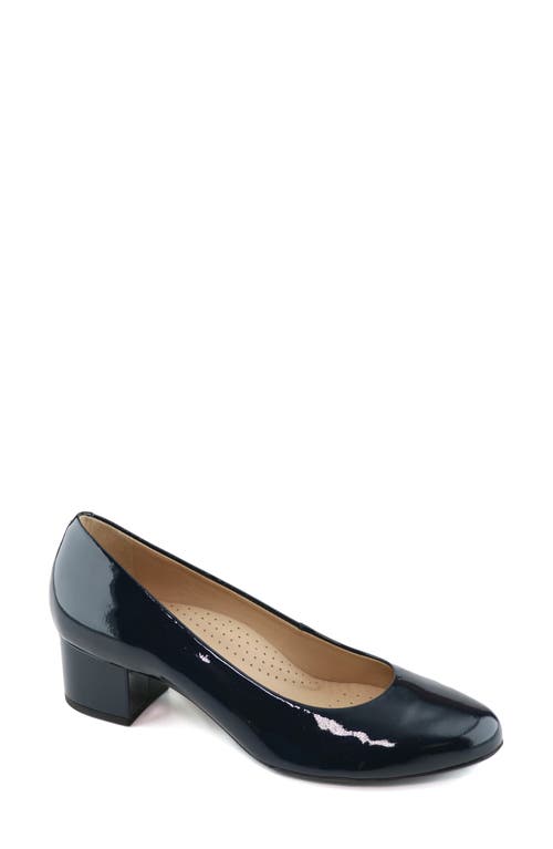 Broad Street Patent Leather Pump in Navy Soft Patent