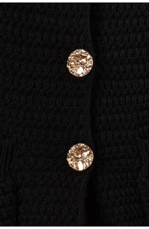 Petal And Pup Petal & Pup Blair Button-up Sweater Vest In Black