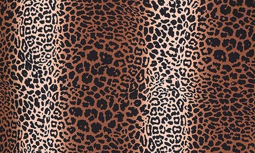 Shop 24seven Comfort Apparel Leopard Print Knit Maxi Skirt In Brown Multi