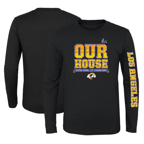 Youth Gray Los Angeles Rams Long Sleeve T-Shirt & Pants Sleep Set