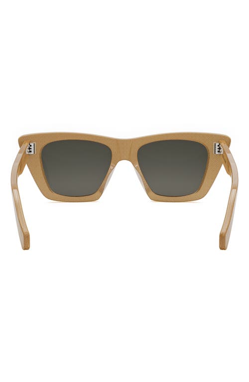 Shop Celine 54mm Cat Eye Sunglasses In Beige/other/smoke