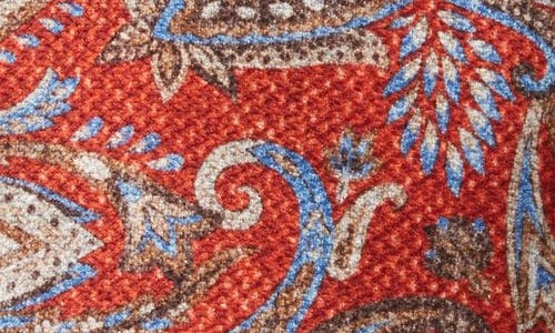 Shop Edward Armah Exploded Paisley & Medallion Silk Pocket Circle In Rust