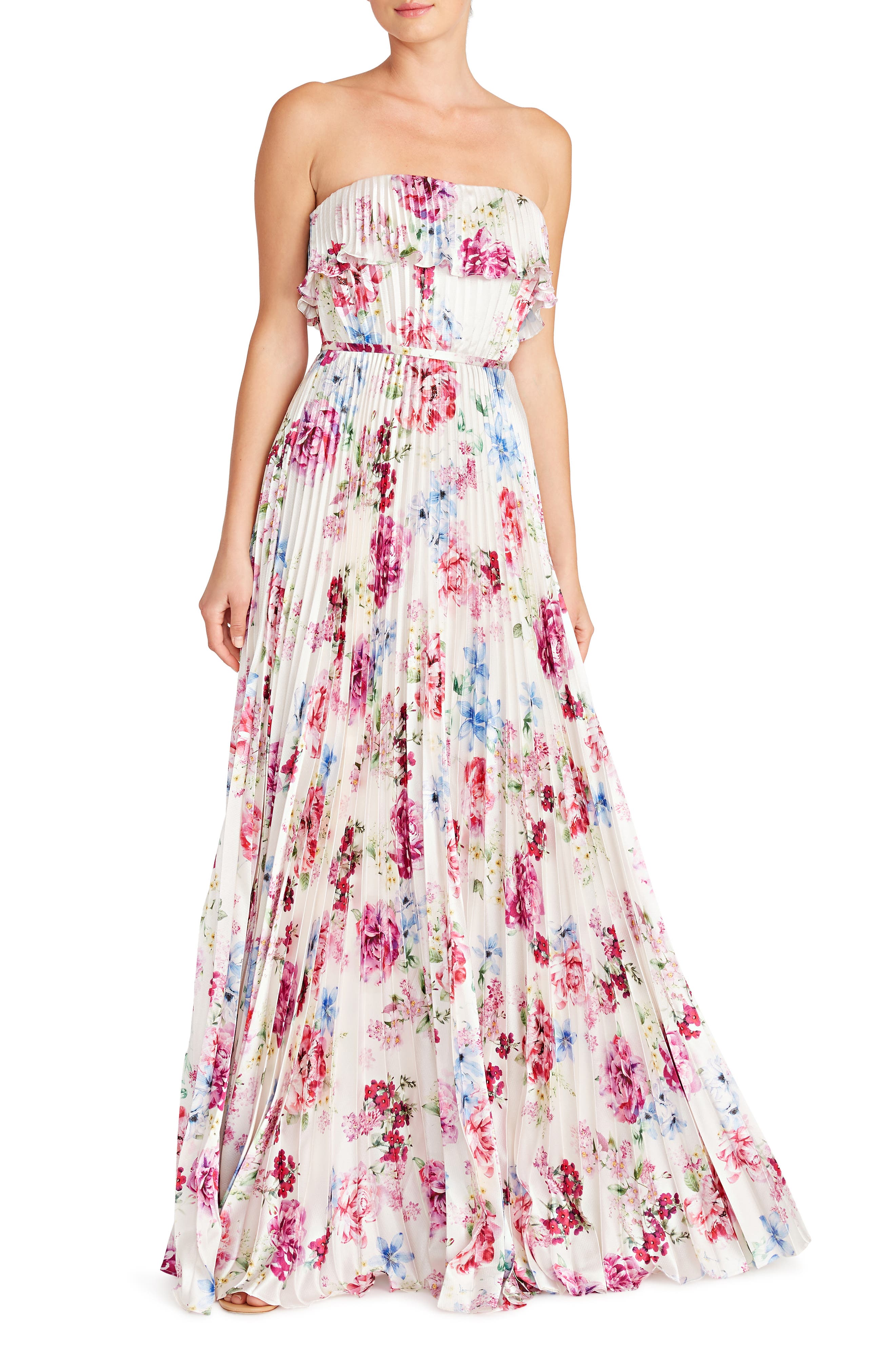 Floral Embellished Wrap Maxi Dress - Peony