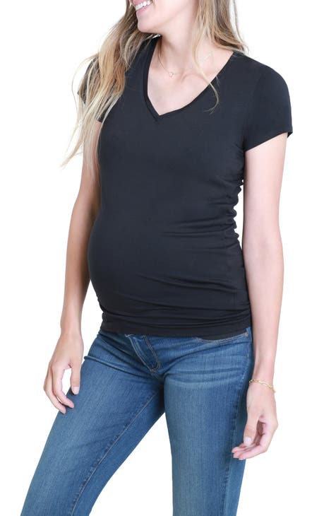 Seamless Ribbed Maternity Bike Shorts - Isabel Maternity by Ingrid &  Isabel™ Black XL