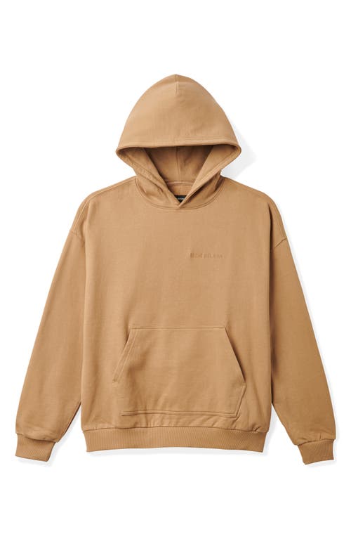 Shop Brixton Embroidered Heavyweight Hoodie In Tigers Eye