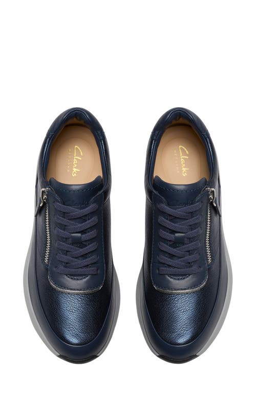 Clarksr Clarks(r) Tivoli Zip Sneaker In Navy Combi