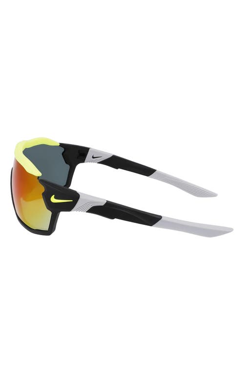 Shop Nike Show X Rush 58mm Shied Sunglasses In Matte Black/field Tint