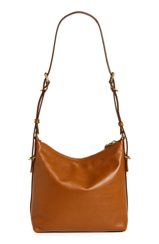 Shop Givenchy Small Voyou Leather Shoulder Bag In Soft Tan