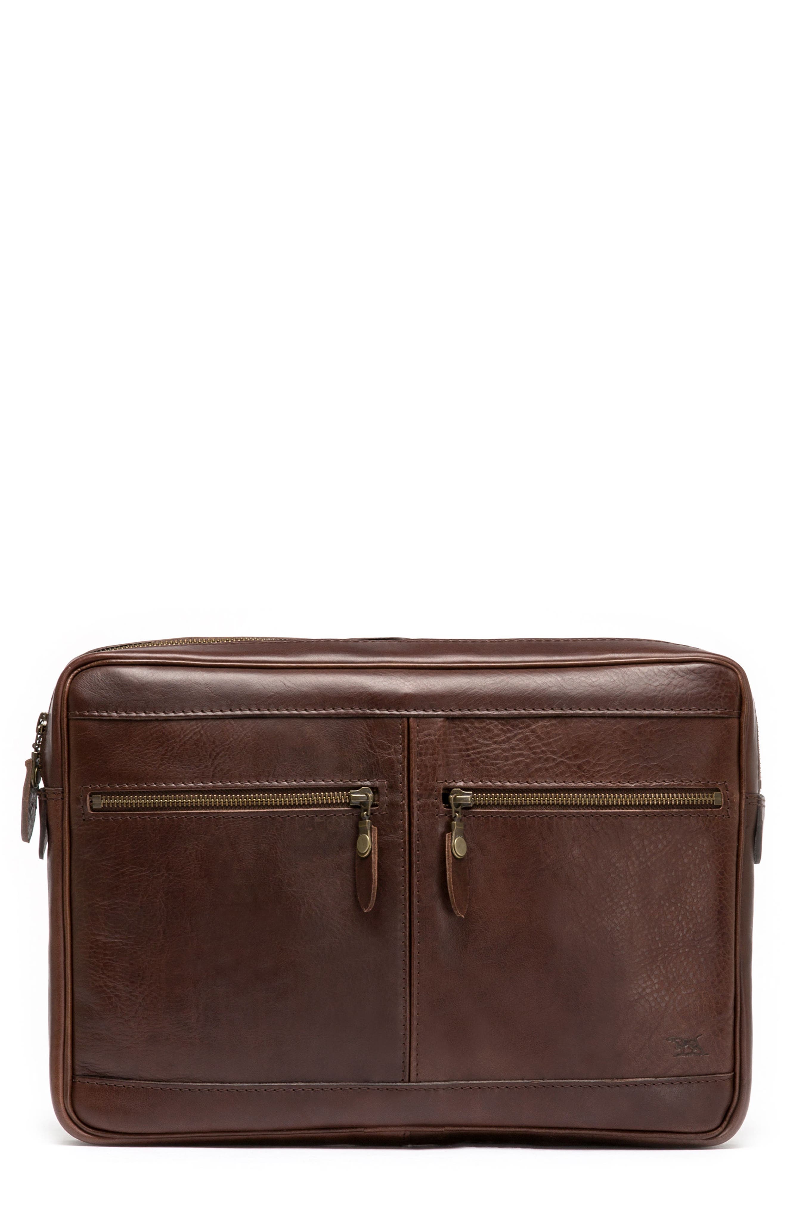 leather document satchel