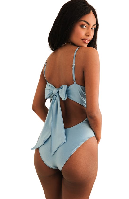 Shop Dippin Daisys Happy Life Back Bow One Piece In Baby Blue