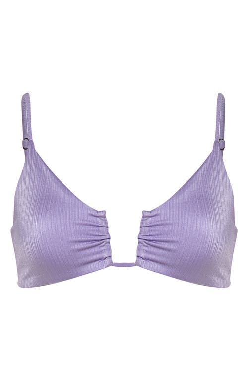 Shop Maaji Bia Lavander Wisteria Reversible Bikini Top In Lavender