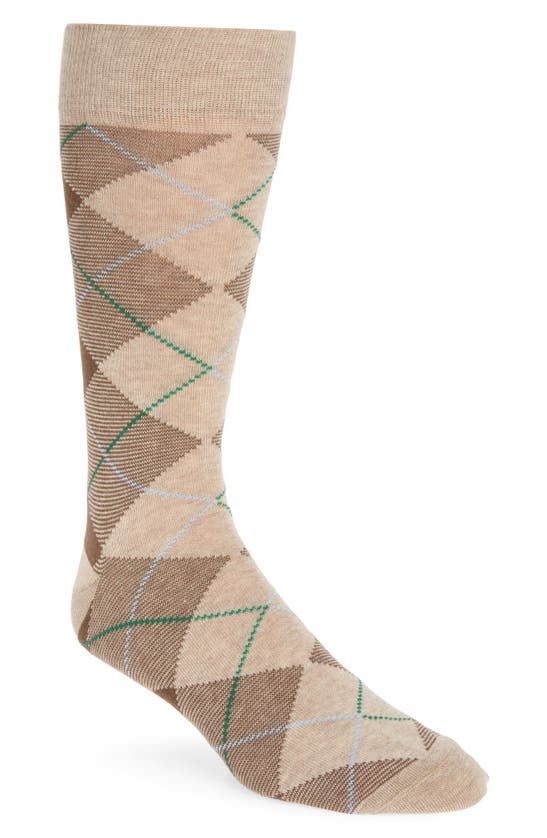 Shop Nordstrom Argyle Dress Socks In Brown -navy