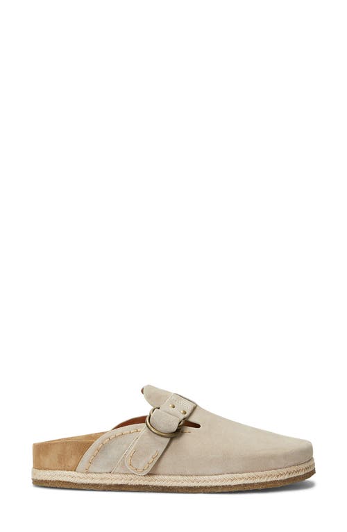 Shop Polo Ralph Lauren Suede Clog In Milkshake